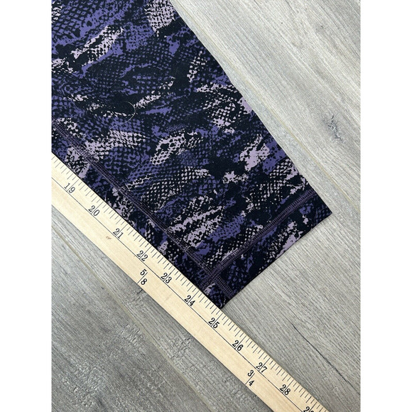 Lululemon Womens Sz 10 Align Pant II 25" Rip Wave Purple Thunder Black Legging - Picture 4 of 10